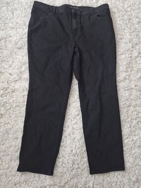 Old Navy Wow Straight High Rise Jeans 20 Black Denim Stretch Everyday Casual